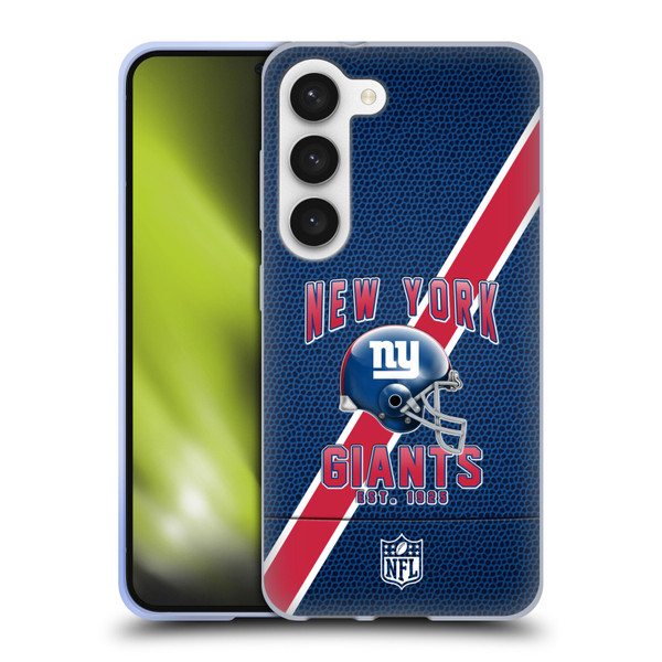 NFL New York Giants Logo Art Football Stripes Soft Gel Case for Samsung Galaxy S23 5G