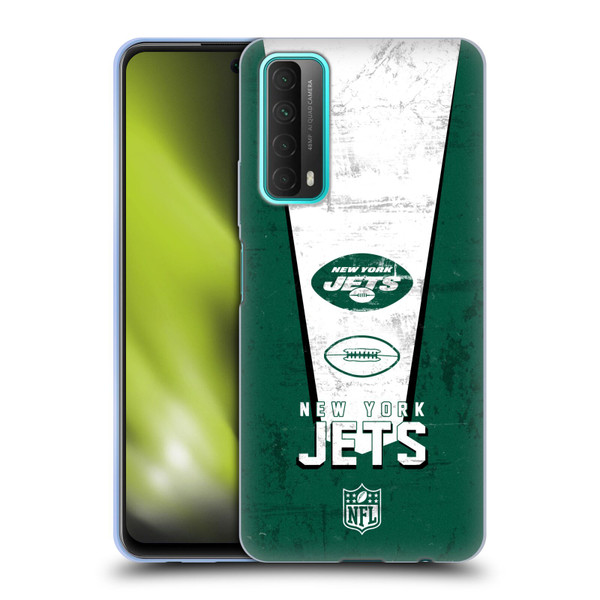 NFL New York Jets Logo Art Banner Soft Gel Case for Huawei P Smart (2021)