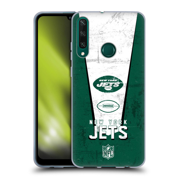NFL New York Jets Logo Art Banner Soft Gel Case for Huawei Y6p