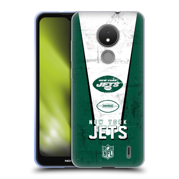NFL New York Jets Logo Art Banner Soft Gel Case for Nokia C21