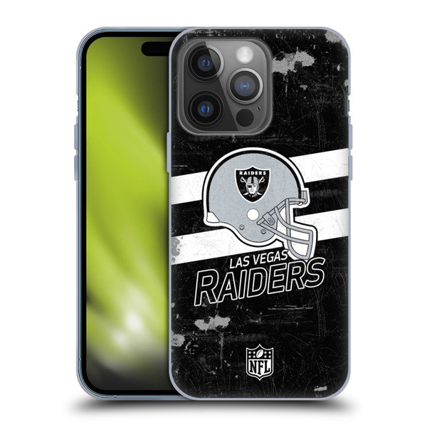 NFL Las Vegas Raiders Logo Art Helmet Distressed Look 100th Soft Gel Case for Apple iPhone 14 Pro