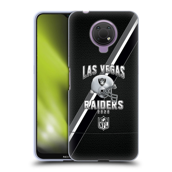 NFL Las Vegas Raiders Logo Art Football Stripes 100th Soft Gel Case for Nokia G10