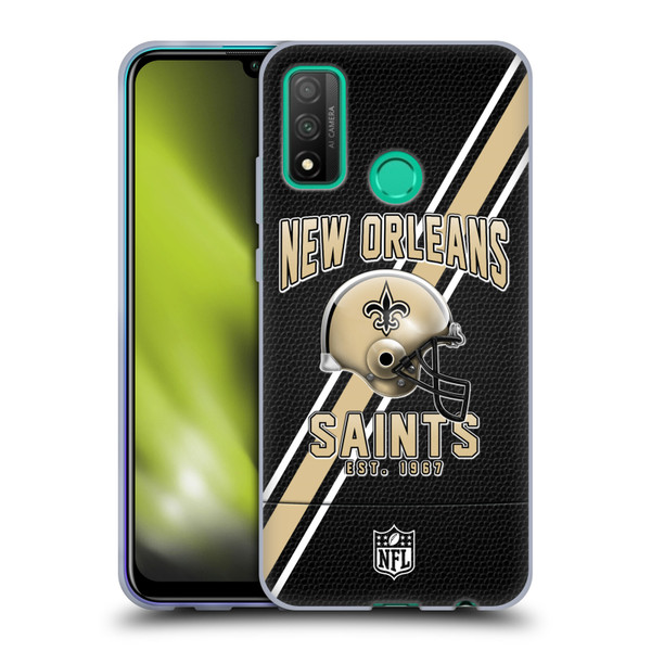 NFL New Orleans Saints Logo Art Football Stripes Soft Gel Case for Huawei P Smart (2020)