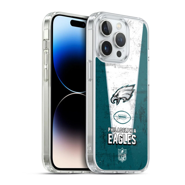 NFL Philadelphia Eagles Logo Art Banner Soft Gel Case for Apple iPhone 14 Pro & MagSafe