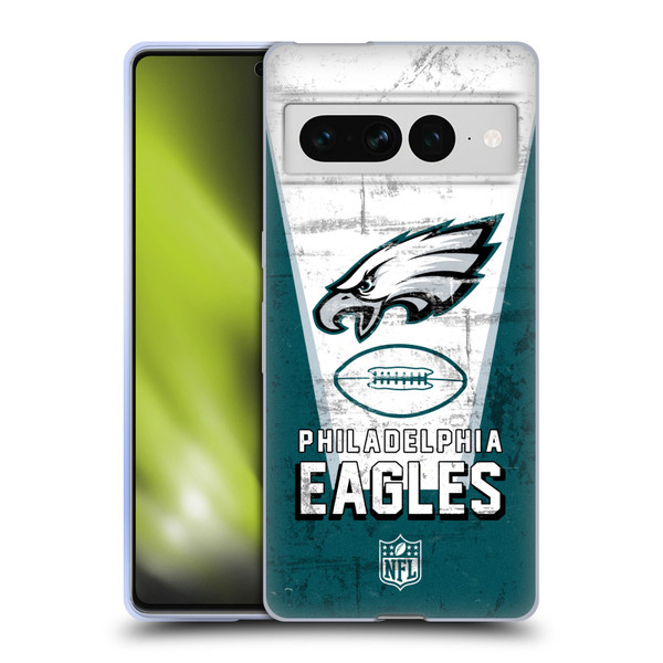 NFL Philadelphia Eagles Logo Art Banner Soft Gel Case for Google Pixel 7 Pro