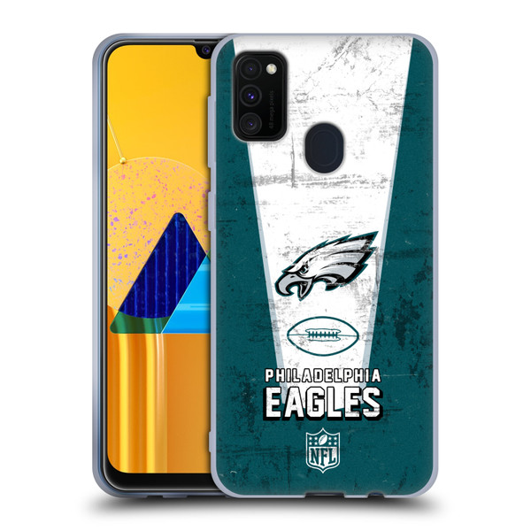 NFL Philadelphia Eagles Logo Art Banner Soft Gel Case for Samsung Galaxy M30s (2019)/M21 (2020)