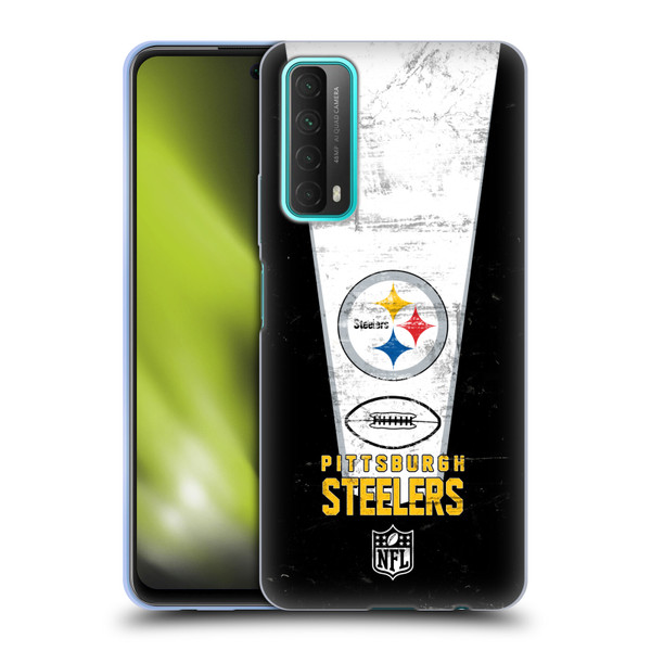 NFL Pittsburgh Steelers Logo Art Banner Soft Gel Case for Huawei P Smart (2021)