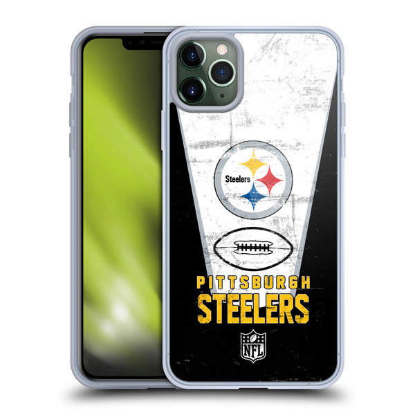 NFL Pittsburgh Steelers Logo Art Banner Soft Gel Case for Apple iPhone 11 Pro Max