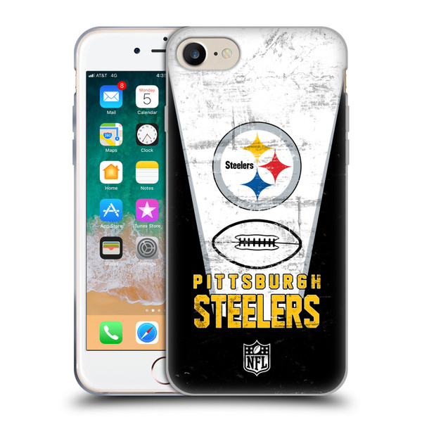 NFL Pittsburgh Steelers Logo Art Banner Soft Gel Case for Apple iPhone 7 / 8 / SE 2020 & 2022