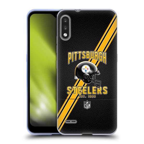 NFL Pittsburgh Steelers Logo Art Football Stripes Soft Gel Case for LG K22
