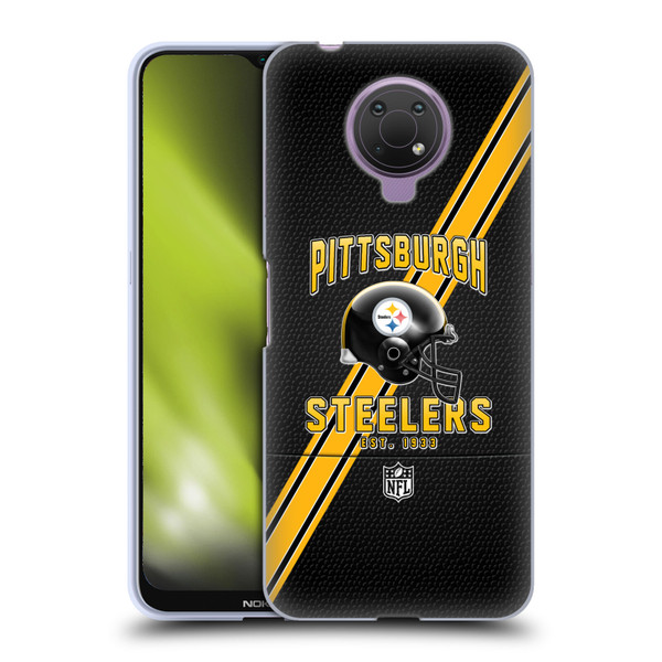 NFL Pittsburgh Steelers Logo Art Football Stripes Soft Gel Case for Nokia G10