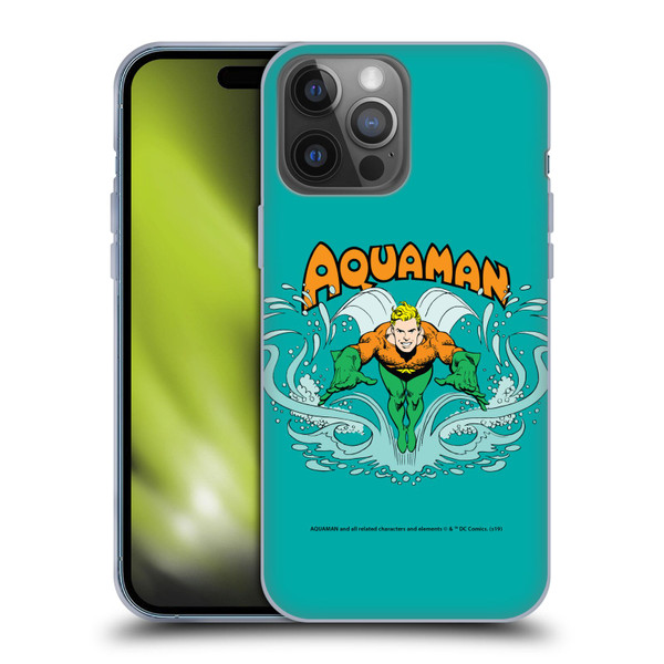 Aquaman DC Comics Fast Fashion Swim Soft Gel Case for Apple iPhone 14 Pro Max