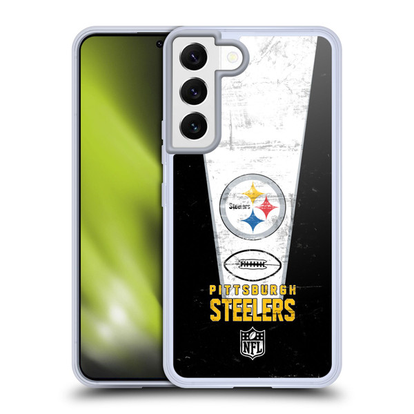 NFL Pittsburgh Steelers Logo Art Banner Soft Gel Case for Samsung Galaxy S22 5G
