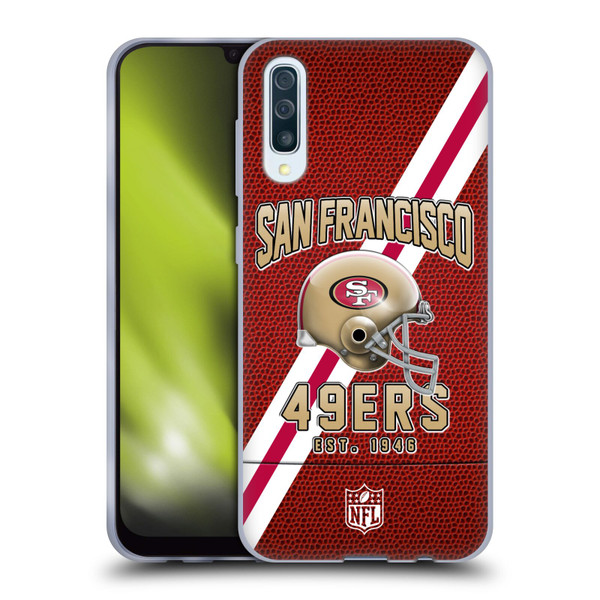 NFL San Francisco 49ers Logo Art Football Stripes Soft Gel Case for Samsung Galaxy A50/A30s (2019)