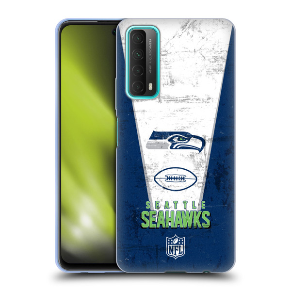 NFL Seattle Seahawks Logo Art Banner Soft Gel Case for Huawei P Smart (2021)