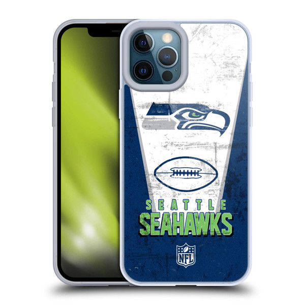 NFL Seattle Seahawks Logo Art Banner Soft Gel Case for Apple iPhone 12 Pro Max