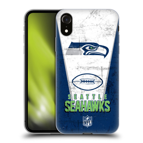 NFL Seattle Seahawks Logo Art Banner Soft Gel Case for Apple iPhone XR