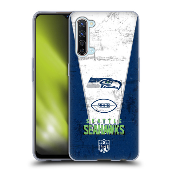 NFL Seattle Seahawks Logo Art Banner Soft Gel Case for OPPO Find X2 Lite 5G