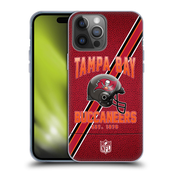 NFL Tampa Bay Buccaneers Logo Art Football Stripes Soft Gel Case for Apple iPhone 14 Pro Max