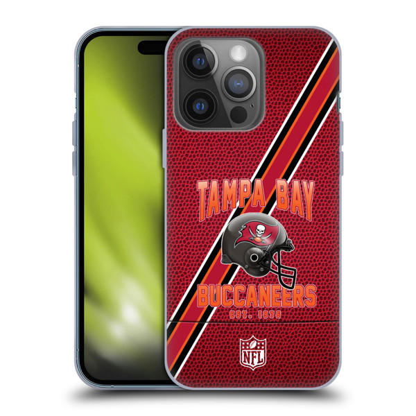 NFL Tampa Bay Buccaneers Logo Art Football Stripes Soft Gel Case for Apple iPhone 14 Pro