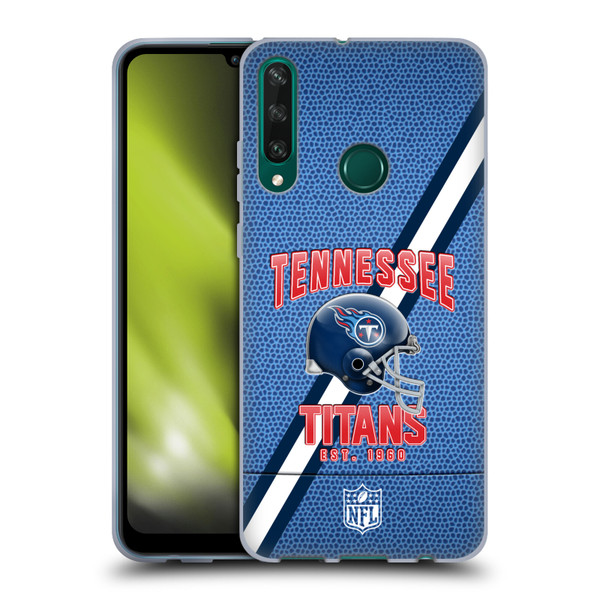 NFL Tennessee Titans Logo Art Football Stripes Soft Gel Case for Huawei Y6p