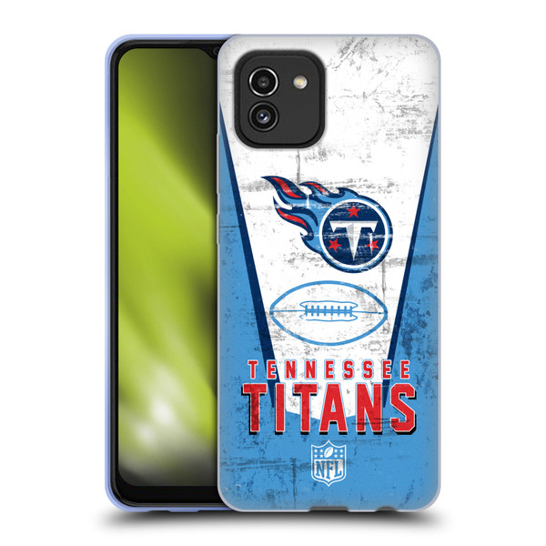 NFL Tennessee Titans Logo Art Banner Soft Gel Case for Samsung Galaxy A03 (2021)