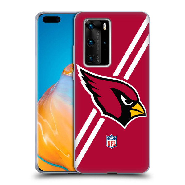 NFL Arizona Cardinals Logo Stripes Soft Gel Case for Huawei P40 Pro / P40 Pro Plus 5G