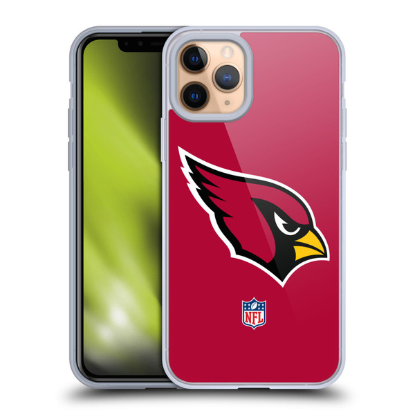 NFL Arizona Cardinals Logo Plain Soft Gel Case for Apple iPhone 11 Pro