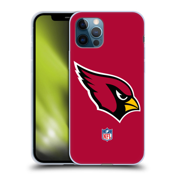 NFL Arizona Cardinals Logo Plain Soft Gel Case for Apple iPhone 12 / iPhone 12 Pro