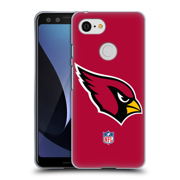 NFL Arizona Cardinals Logo Plain Soft Gel Case for Google Pixel 3
