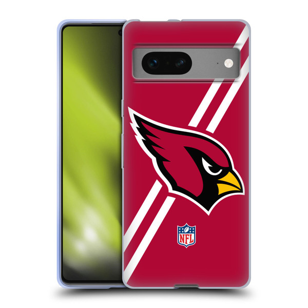 NFL Arizona Cardinals Logo Stripes Soft Gel Case for Google Pixel 7