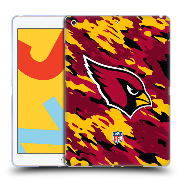 NFL Arizona Cardinals Logo Camou Soft Gel Case for Apple iPad 10.2 2019/2020/2021