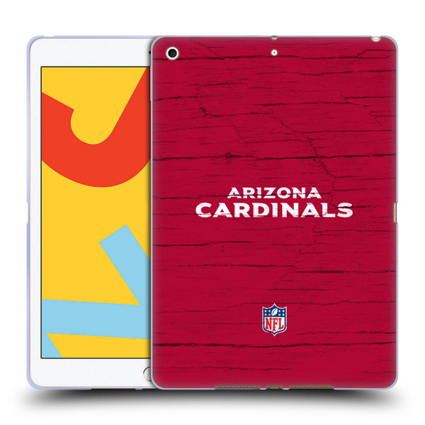 NFL Arizona Cardinals Logo Distressed Look Soft Gel Case for Apple iPad 10.2 2019/2020/2021