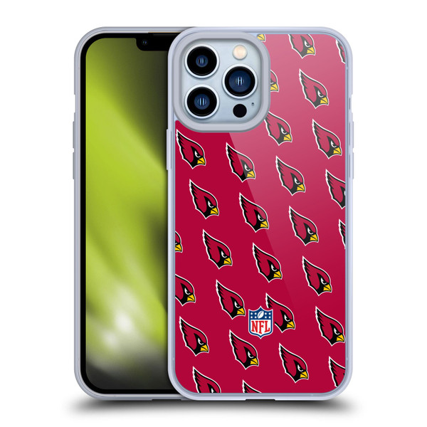 NFL Arizona Cardinals Artwork Patterns Soft Gel Case for Apple iPhone 13 Pro Max