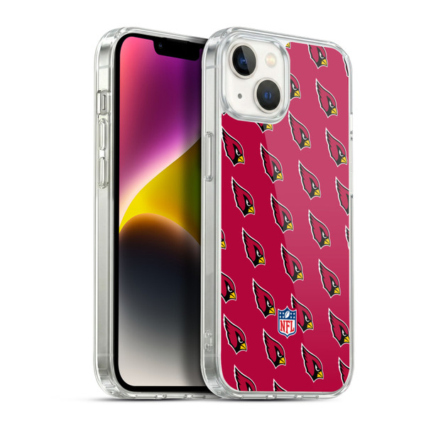 NFL Arizona Cardinals Artwork Patterns Soft Gel Case for Apple iPhone 14 Plus & MagSafe