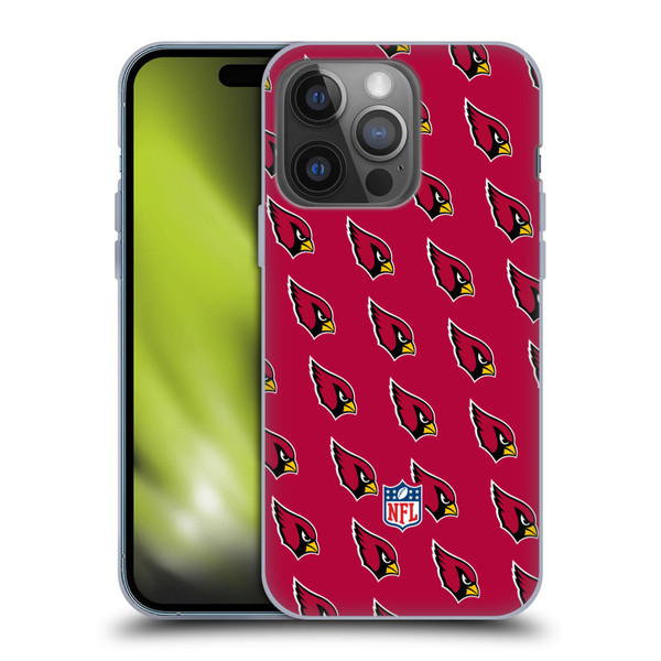 NFL Arizona Cardinals Artwork Patterns Soft Gel Case for Apple iPhone 14 Pro