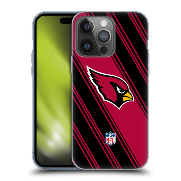 NFL Arizona Cardinals Artwork Stripes Soft Gel Case for Apple iPhone 14 Pro