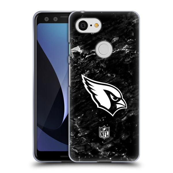NFL Arizona Cardinals Artwork Marble Soft Gel Case for Google Pixel 3