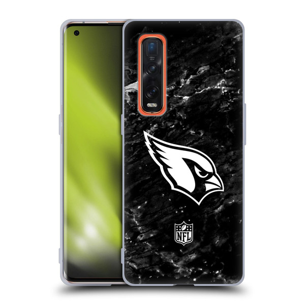 NFL Arizona Cardinals Artwork Marble Soft Gel Case for OPPO Find X2 Pro 5G