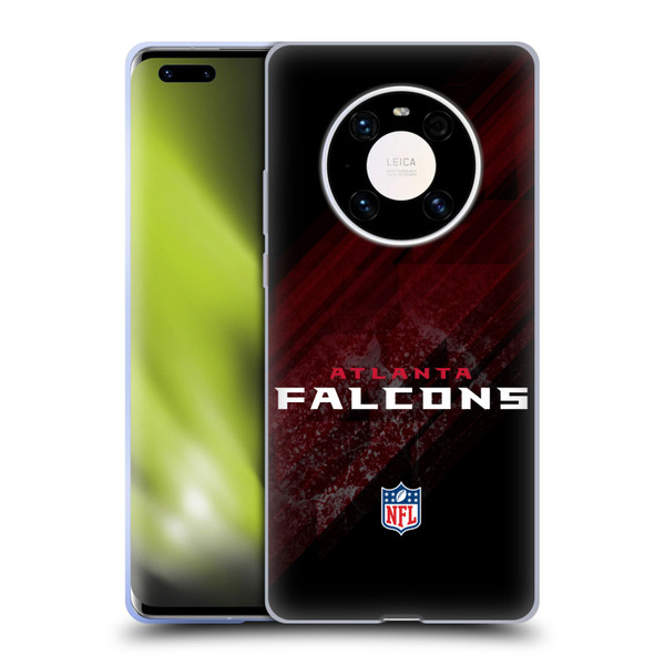 NFL Atlanta Falcons Logo Blur Soft Gel Case for Huawei Mate 40 Pro 5G