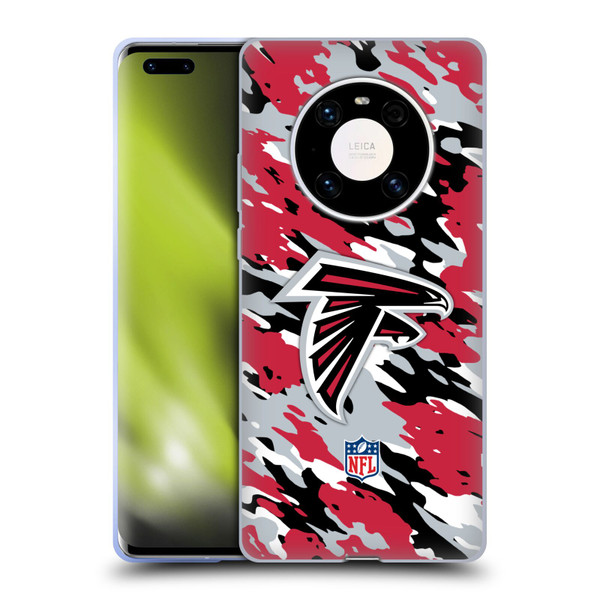 NFL Atlanta Falcons Logo Camou Soft Gel Case for Huawei Mate 40 Pro 5G