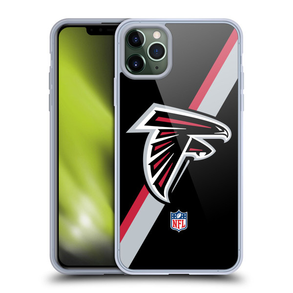 NFL Atlanta Falcons Logo Stripes Soft Gel Case for Apple iPhone 11 Pro Max