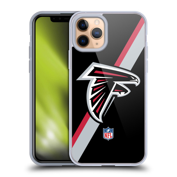 NFL Atlanta Falcons Logo Stripes Soft Gel Case for Apple iPhone 11 Pro