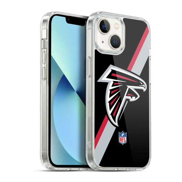 NFL Atlanta Falcons Logo Stripes Soft Gel Case for Apple iPhone 13