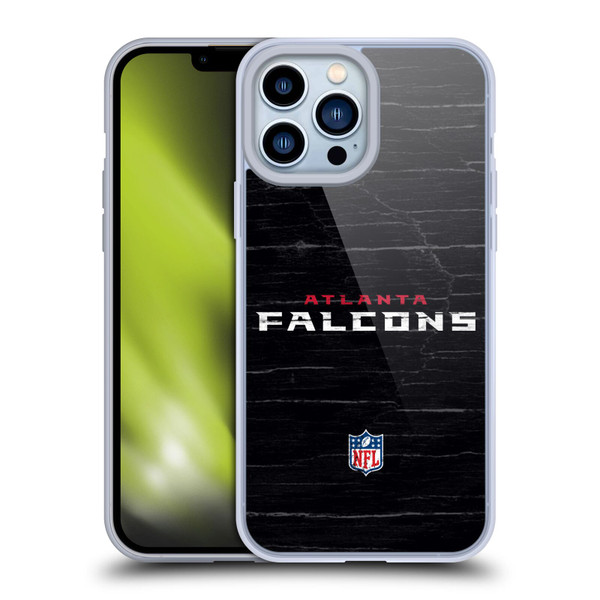 NFL Atlanta Falcons Logo Distressed Look Soft Gel Case for Apple iPhone 13 Pro Max