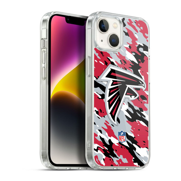 NFL Atlanta Falcons Logo Camou Soft Gel Case for Apple iPhone 14 Plus & MagSafe