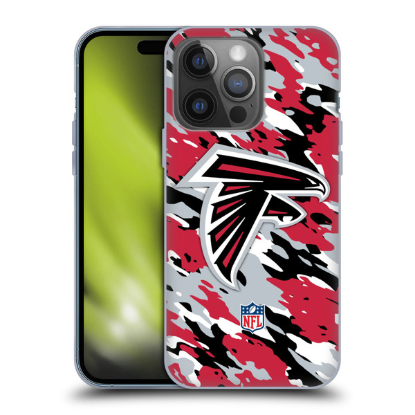 NFL Atlanta Falcons Logo Camou Soft Gel Case for Apple iPhone 14 Pro