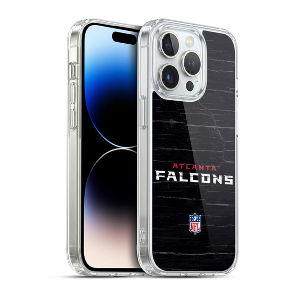 NFL Atlanta Falcons Logo Distressed Look Soft Gel Case for Apple iPhone 14 Pro & MagSafe
