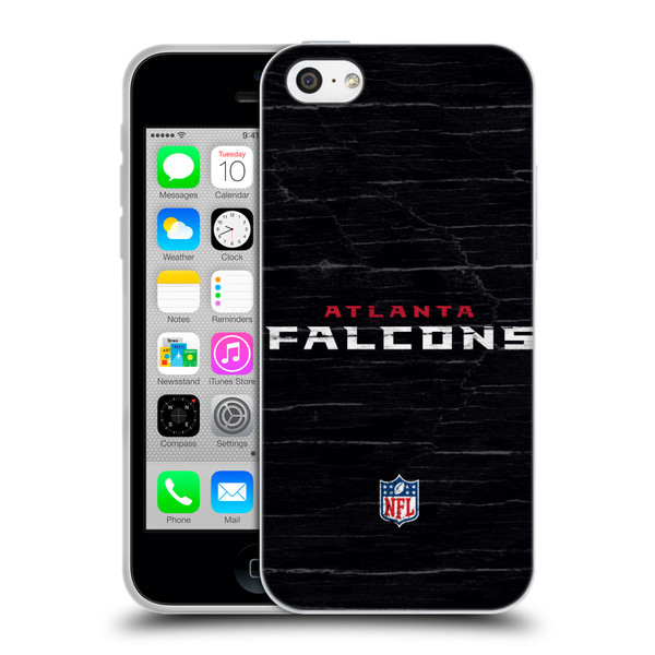 NFL Atlanta Falcons Logo Distressed Look Soft Gel Case for Apple iPhone 5c