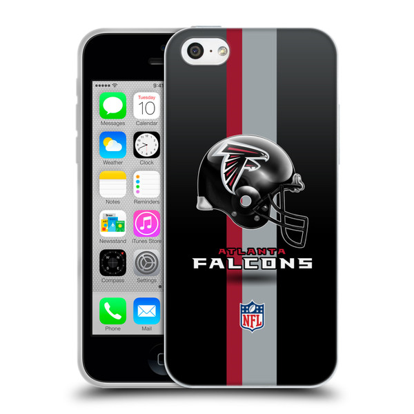 NFL Atlanta Falcons Logo Helmet Soft Gel Case for Apple iPhone 5c